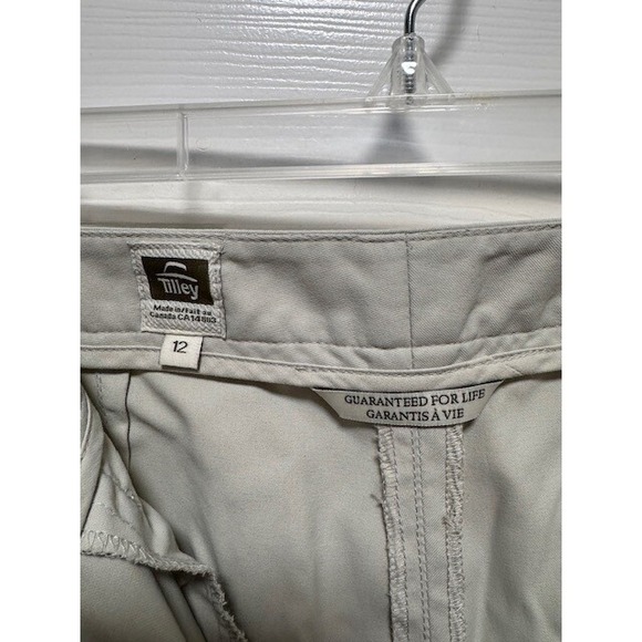 EUC Tilley straight leg adjustable waist straight leg tan trouser pants Size 12 - Picture 7 of 7